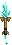 Visual empunhado de Varinha de Enxame de Raios