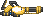 Visual empunhado de Arma Gatling Dourada