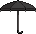 Ícone de inventário de Parasol Preto