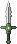 Visual empunhado de Espada Larga Comum
