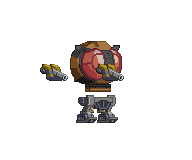 Corpo de Mecha Esfinge Vermelho em um mecha completo