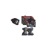 Braço de Mecha de Mina de Gravidade em um mecha completo