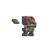 Pernas de Mecha Observador em um mecha completo
