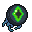 Ícone de Olho de Estelar Verde-azulado