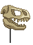 Visual montado de Crânio de T. Rex