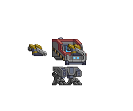 Pernas de Mecha Intrepid-X em um mecha completo
