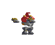 Corpo de Mecha do Herói em um mecha completo