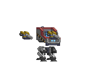 Pernas de Mecha Exitus em um mecha completo