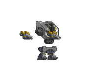 Corpo de Mecha Bruto III em um mecha completo