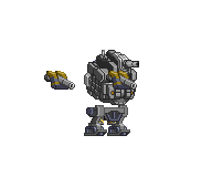 Corpo de Mech XM9 Tremor em um mecha completo