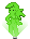 Visual colocado de Dançarina Holográfica Verde