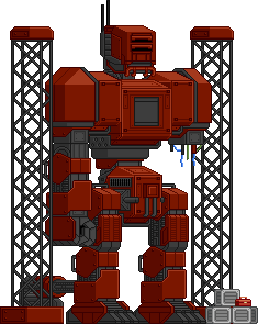 Visual colocado de Construção do Mech Shellguard.