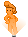 Visual colocado de Dançarino Holográfico Laranja