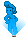 Visual colocado de Dançarino Holográfico Azul