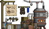Animação colocada de Estação de Trabalho Medieval