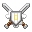 Visual colocado de Espadas e Escudo Angelicais