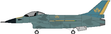 Visual colocado de Loyalist F-16 Fighting Falcon.
