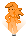 Visual colocado de Dançarina Holográfica Laranja