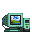 Visual colocado de Computador de Gel Teal