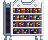 Visual colocado de Estante de Livros Grande de Prata