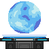 Visual colocado de Holograma de Planeta Desconhecido