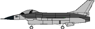 Visual colocado de F-16 Fighting Falcon.