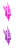 Estado off de Cristal Flutuante Magenta S