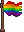 Visual colocado de Bandeira Inkling de Orgulho Gay
