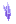 Visual colocado de Cristal Flutuante Violeta S