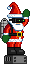 Visual colocado de Estátua do Papai Noel Jetpack