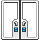 Visual colocado de Porta Dupla de Titânio