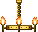 Animação de Candelabro Medieval de Ouro