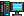 Visual colocado de PC Desktop com caixa