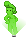 Visual colocado de Dançarino Holográfico Verde