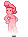 Visual colocado de Dançarino Holográfico Rosa